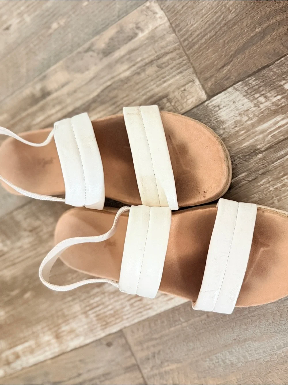 Cat & Jack White Double-Strap Slide Sandals